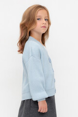 кардиган  для девочки  КВ 30151/светло-голубой