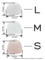 Амбушюры силиконовые для наушников (L/M/S)