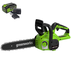 Цепная пила Greenworks G40CS30IIK4 40V (30 см) аккумуляторная, с АКБ 4 А/ч и ЗУ