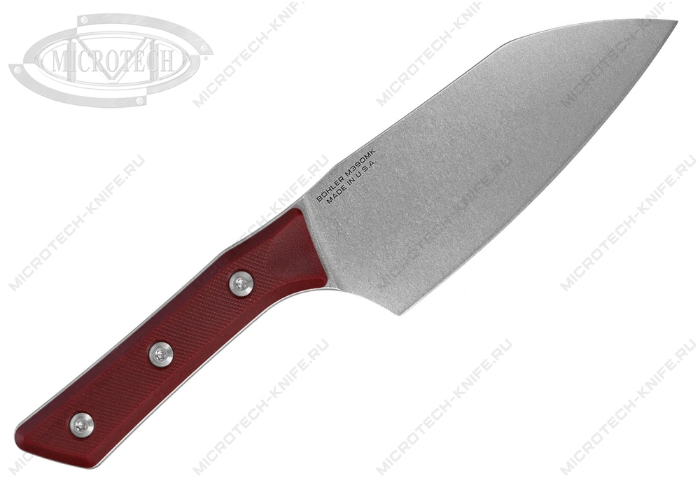 Нож Microtech Kitchen Santoku G-10 3200-10MR Merlot
