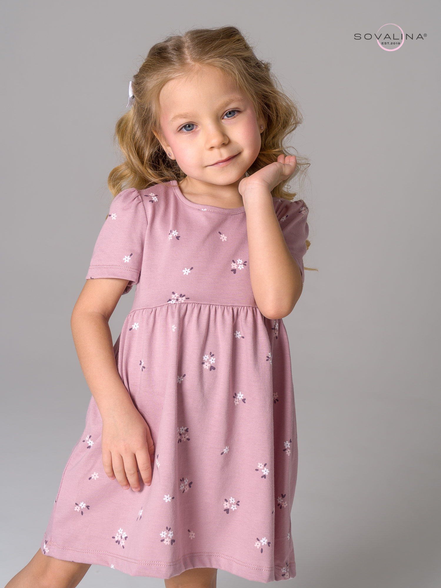 Платье Аленка к/р SG черничные незабудки