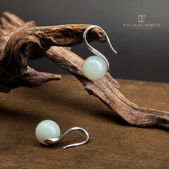 Серьги Perlus с буромским нефритом