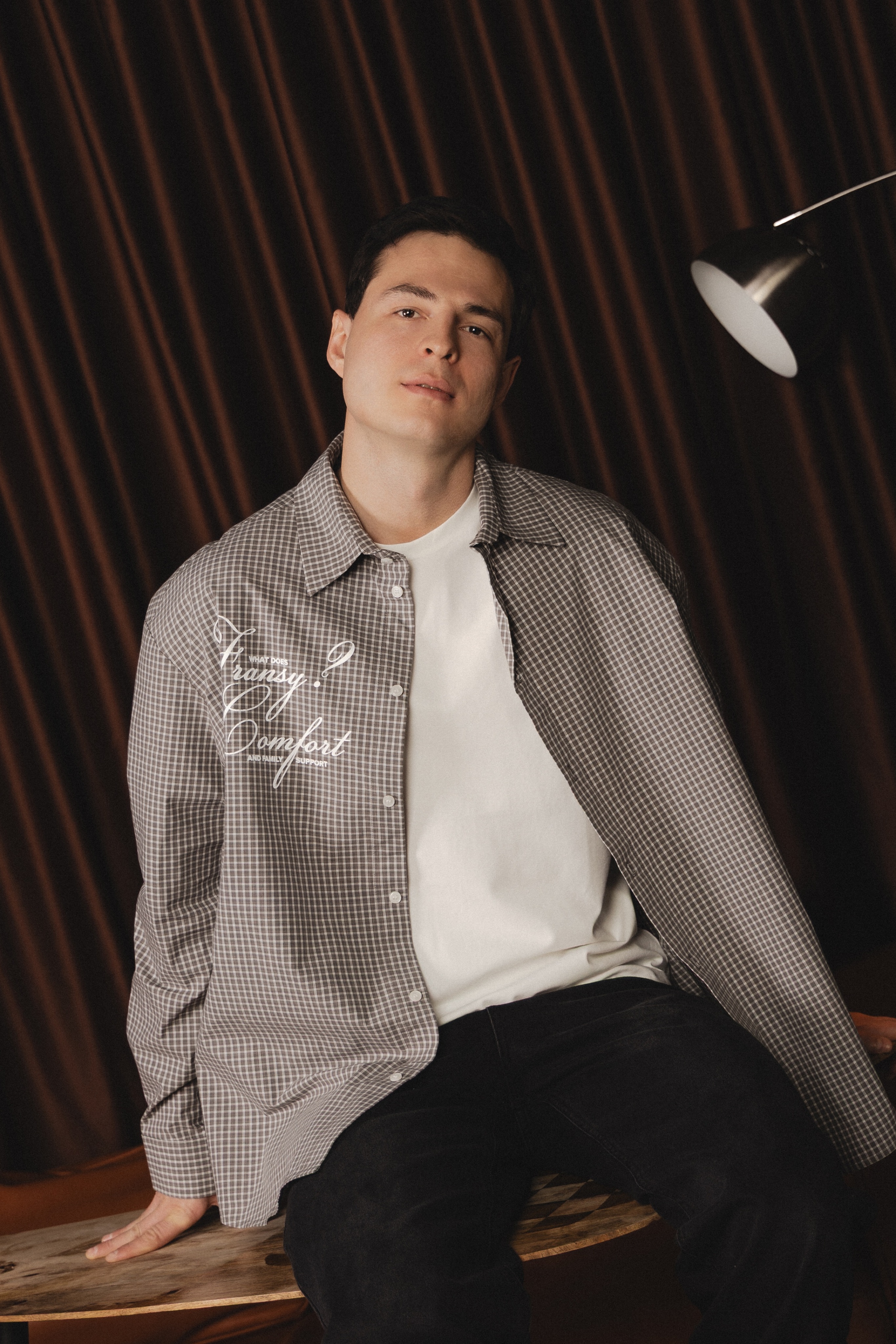 Рубашка мужской, серая