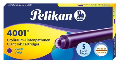 Картридж с чернилами Pelikan Ink 4001 Giant TP/5, International Long, Violet (310664)
