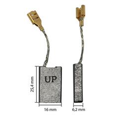 Щетка графитовая UNITED PARTS 6,2х16х25,4мм для BOSCH GBH11DE (аналог 1617014126) (10шт)