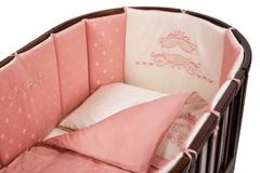 Комплект в кроватку Nuovita "Prestigio Atlante", 6 предметов. (rosa / розовый)