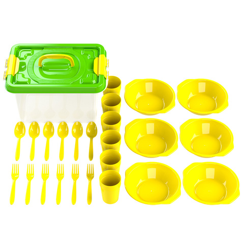 Набор посуды для пикника (6 персон, 25 предметов)