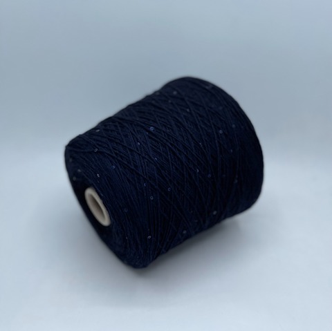 Lanerossi (пр.Италия), art- Ade, 320/100гр. 100%меринос+пайетки , цвет-Темно-синий, арт-25426