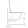 Geberit 500.685.01.2 500.685.01.2 Smyle Square Унитаз подвесной безободковый Rimfree® в комплекте с сиденьем (сэндвич)  с плавным закрыванием SoftClose и быстросъемный кре