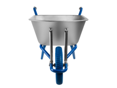 ЗУБР ПТ-100, 90 л, 180 кг, одноколесная, полиуретановое колесо, садовая тачка, Профессионал (39901)