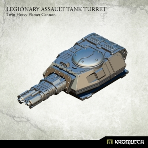 Legionary Assault Tank Turret: Twin Heavy Flamer Cannon (1)