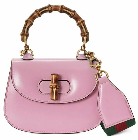Маленькая сумка Gucci Bamboo 1947 с ручкой сверху розовый