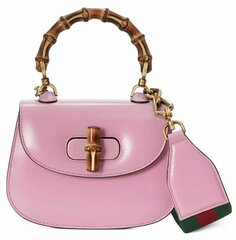Маленькая сумка Gucci Bamboo 1947 с ручкой сверху розовый