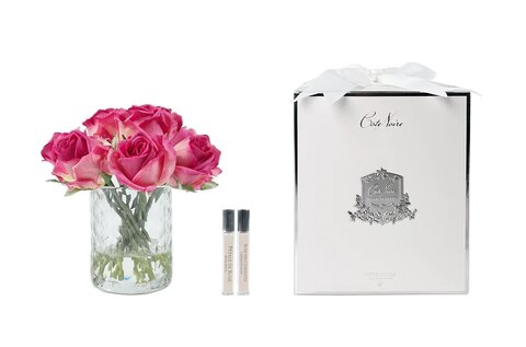 Букет роз ароматизированный и 2 спрея по 10мл Cote Noire Herringbone Clear Magenta ярко-розовый