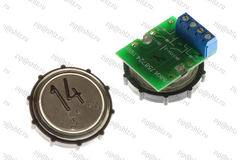 Кнопка (кнопочный модуль) ВКЛ13А-2-4П "14 этаж", круглая, красная подсветка, с кодом Брайля