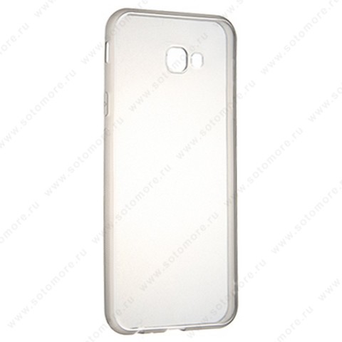 Накладка силиконовая ультра-тонкая для Samsung Galaxy J4 Plus J415 2018 черная (прозрачная)