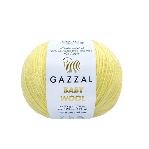 Пряжа Gazzal Baby Wool 833 лимонный