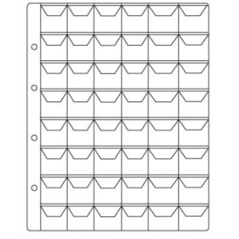 Лист для монет на 48 ячеек. 200 * 250 мм