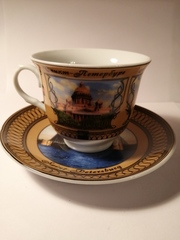 Чайная пара с видами Петербурга