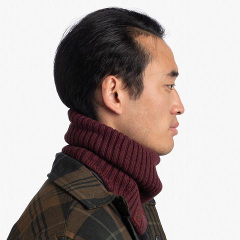 Картинка шарф-труба Buff Neckwarmer Knitted Comfort Norval Maroon - 5