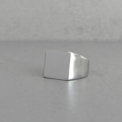 Печатка из стали в минималистичном дизайне, квадратная