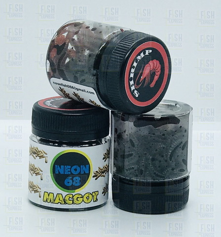 Опарыш (имитация) NEON 68 MOTOR OIL КРЕВЕТКА 12мм/216 шт в банке (продажа от 3 банок)