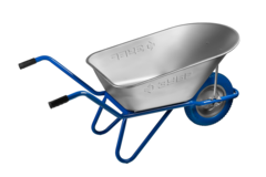 ЗУБР ПТ-100, 90 л, 180 кг, одноколесная, полиуретановое колесо, садовая тачка, Профессионал (39901)