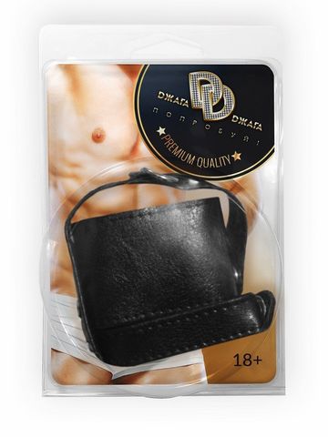 Черная утяжка на пенис и мошонку с кольцом - Джага-Джага BDSM 901-09 BX DD