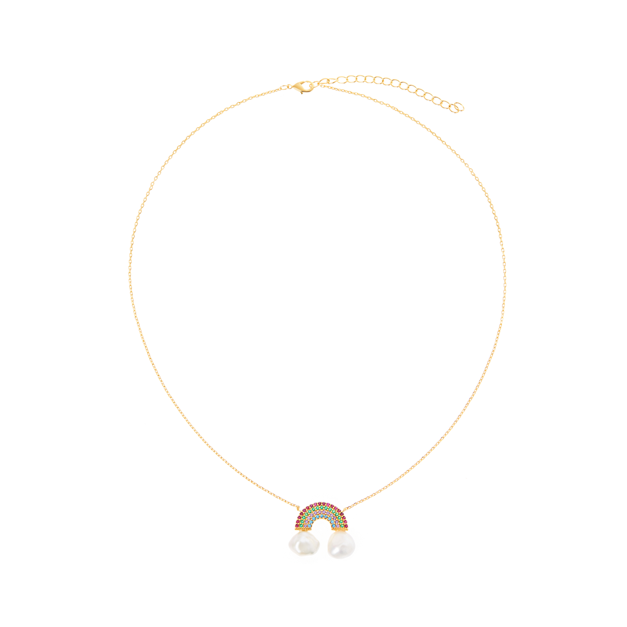 JULY CHILD Колье Rainbow Keshi Necklace