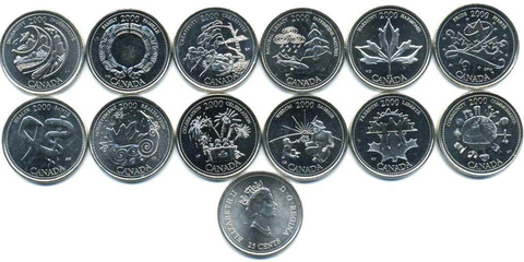 Набор "Миллениум" 2000 год (12 монет) UNC