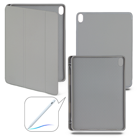Чехол книжка-подставка Smart Case Pensil со слотом для стилуса для iPad Air 4 (10,9”) - 2020 (Светло-серый / Light Grey)