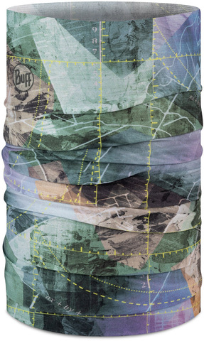 Картинка бандана-труба Buff CoolNet Campast Green - 1