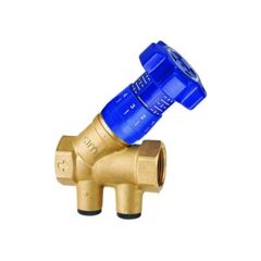 Клапан балансировочный латунный DN 20 PN 25 муфтовый наклонный Kvs   5,33 м3/ч MVI BL.220.05