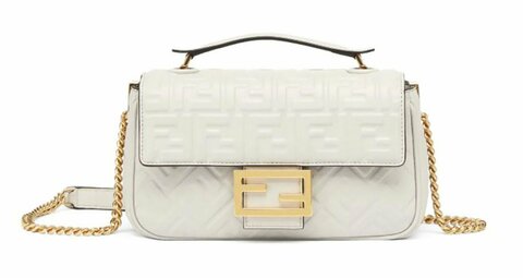 Сумка Fendi Baguette Midi белый
