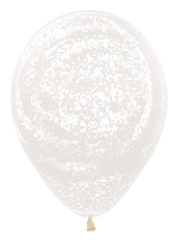 Шар (12''/30 см) Граффити, Ледяной узор, Прозрачный (390), кристалл.