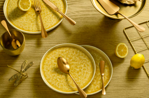 Набор столовых приборов на 6 персон 24 прибора Herdmar Rocco Gold