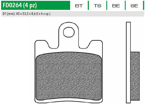 FD0264TS Тормозные колодки дисковые мото ROAD TOURING SINTERED  (FDB2085)  NEWFREN