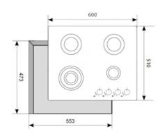 Варочная панель AKPO PGA 604 RGC-T BL