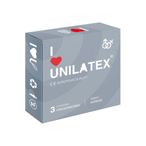 Презервативы Unilatex Ribbed 3 шт