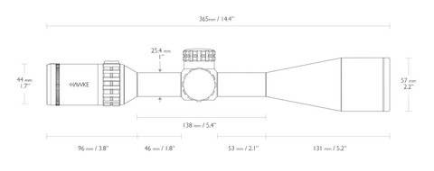 Оптический прицел Hawke Frontier 5-25x50 SF IR (Mil PRO 20x)