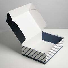 Коробка складная одиночная Прямоугольник «Счастья», 30,7*22*9,5 см, 1 шт.