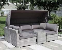 Диван-трансформер из искусственного ротанга AFM-320G Grey