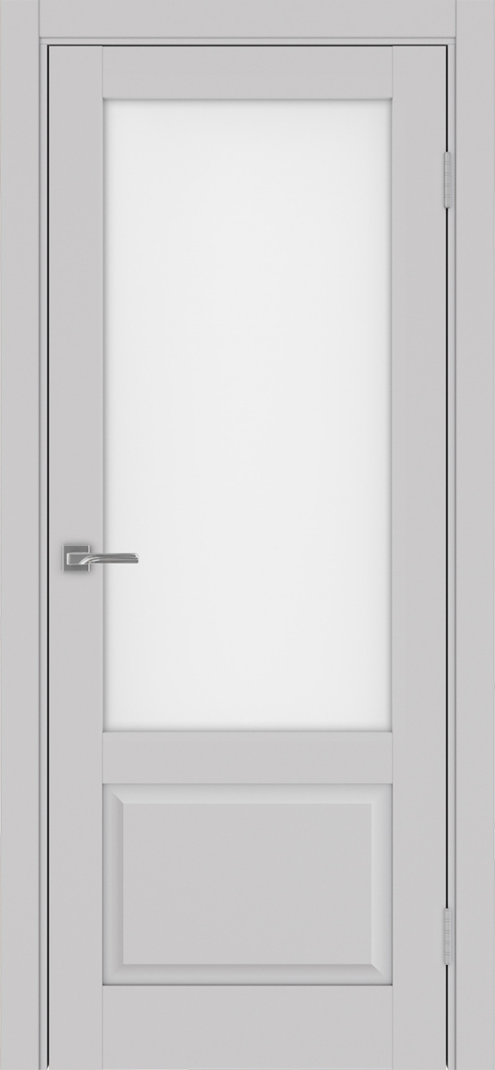 Дверь межкомнатная Оптима Порте Тоскана 640.21 ОФ3, цвет пепельный, экошпон, стекло мателюкс