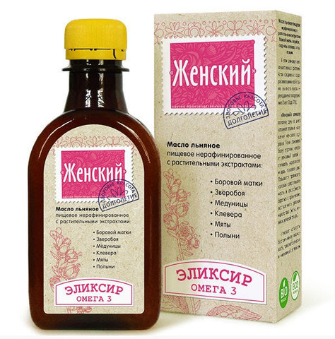 Компас здоровья масло льняное с растительными экстрактами «Женский эликсир»