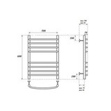 Полотенцесушитель электрический Point PN05156SE П8 500x600 левый/правый, хром