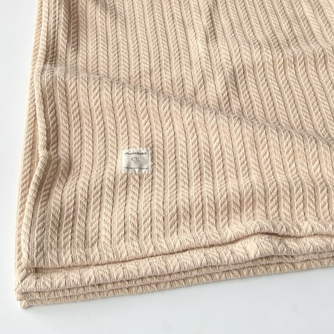 Плед вязаный "Ярко-Бежевый"