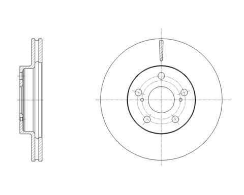 Диск тормозной вентилируемый G-brake  GR-21058