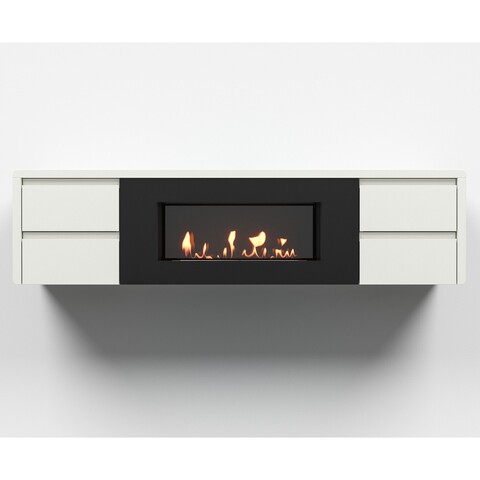 Тумба с биокамином Firelight BFP/P-1700 lux белая