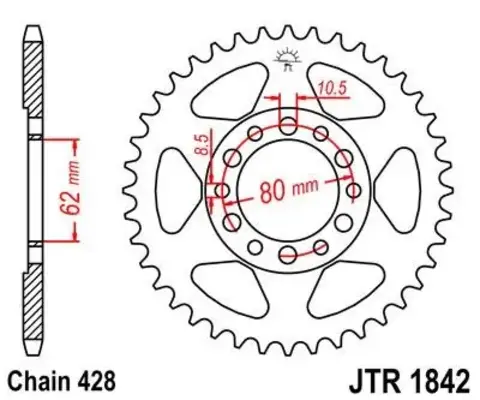 Звезда ведомая RK B3266-45NC0 ( JTR1842.45 )