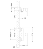 Смеситель для душа LEMARK AURA LM0603C